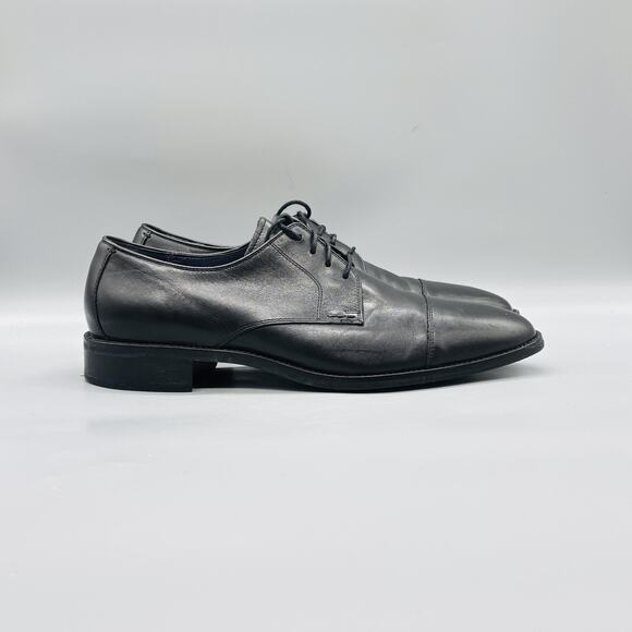 Cole Haan Shoes Mens 11 Black Leather Derby Cap Toe Oxford Lace Up Dress Slip On main image 9